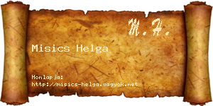 Misics Helga névjegykártya